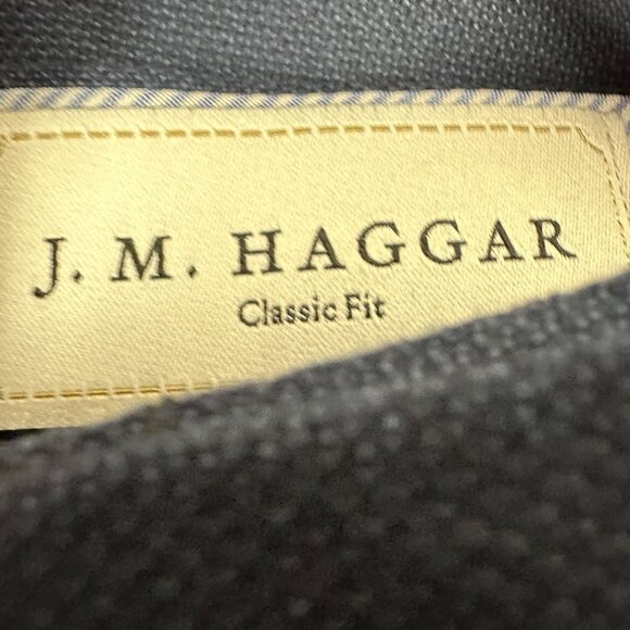 J.M. Haggar Classic Fit Navy Dress Pants 38X29 Polyester Blend Mens - Picture 3 of 5